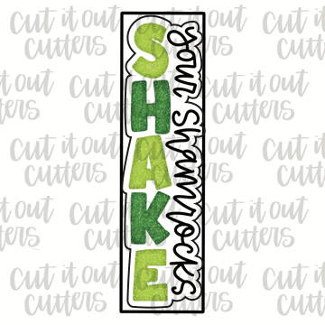 Skinny Shake Your Shamrocks Cookie Cutter