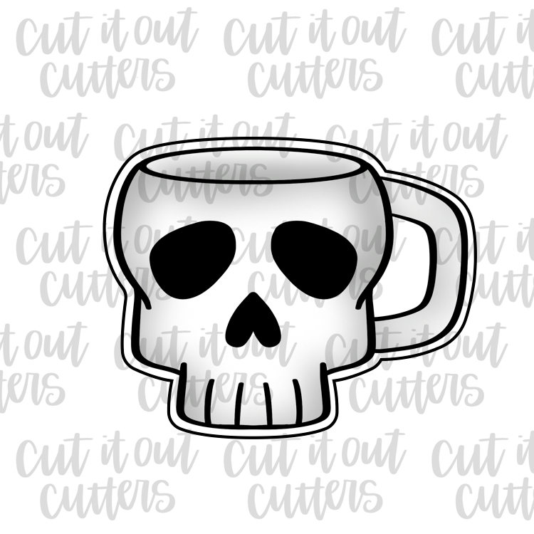 Skull Coffee Mug Cookie Cutter