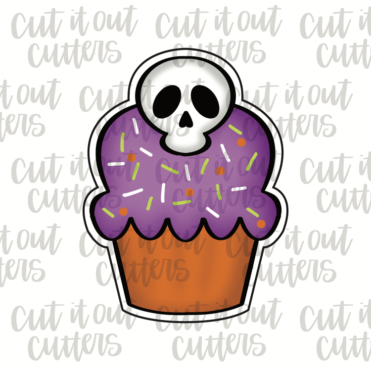 Skull Cupcake Cookie Cutter