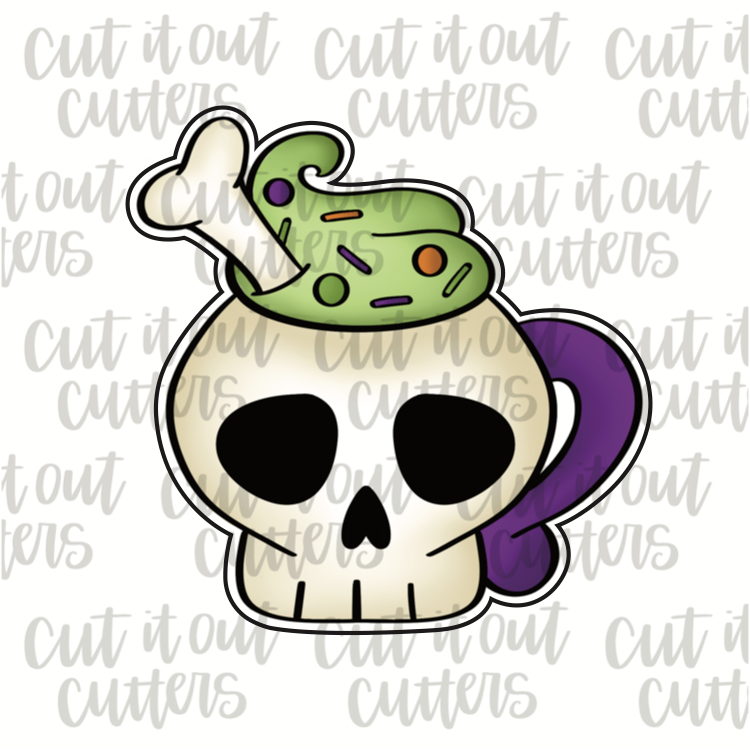 Skull Mug Cookie Cutter