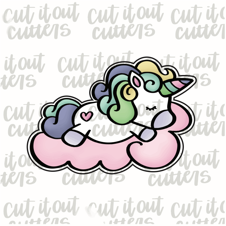 Sleepy Unicorn Cookie Cutter