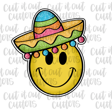 Sombrero Happy Face Cookie Cutter