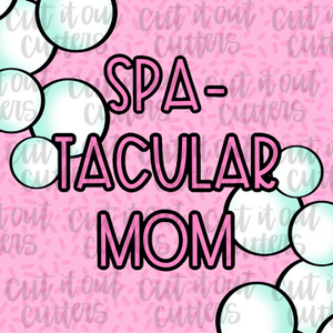 Spa Mom Black - 2" Square Tags - Digital Download