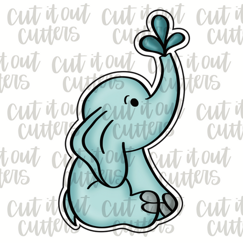 Spraying Elephant Cookie Cutter