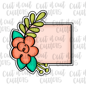 Square Chunky Florals Cookie Cutter