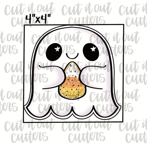 Square Ghost Cookie Cutter
