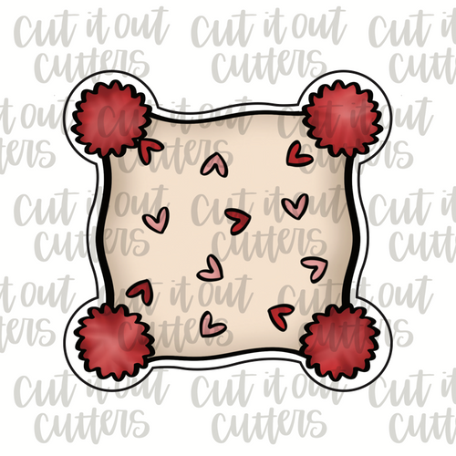 Square Pom Pom Pillow Cookie Cutter