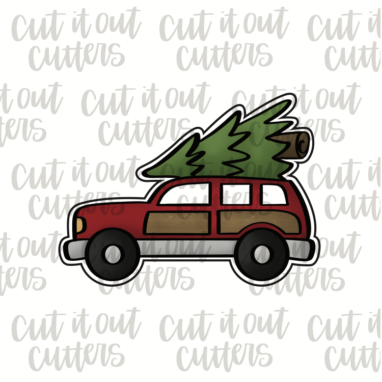 Station Wagon and Tree Cookie Cutter