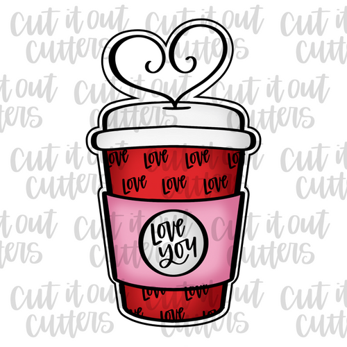 Steamy Love Coffee Cookie Cutter