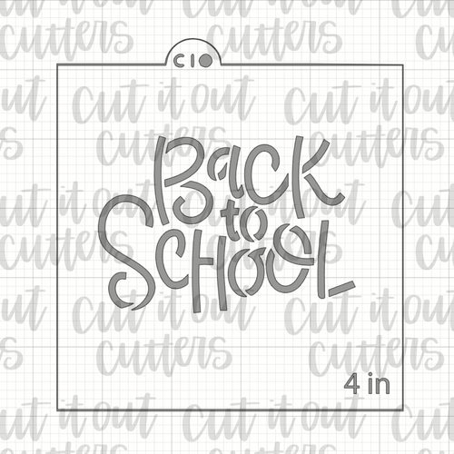 Back to School - Hand Lettered Cookie Stencil