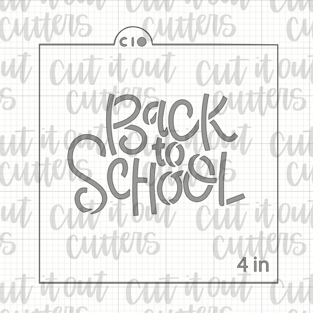 Back to School - Hand Lettered Cookie Stencil