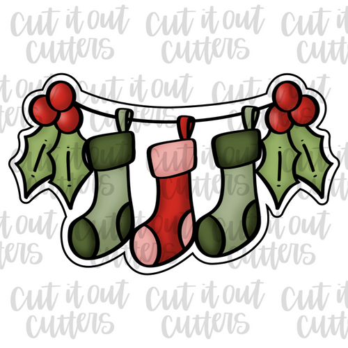 Stocking Banner Cookie Cutter
