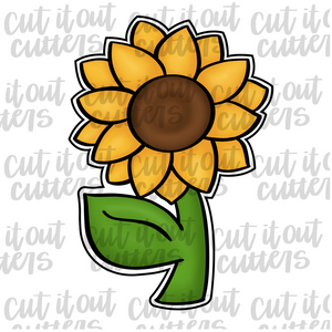 Sunflower with Stem Cookie Cutter