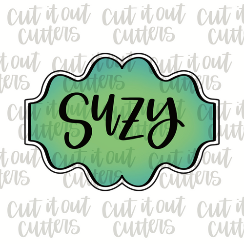 Suzy Plaque Cookie Cutter