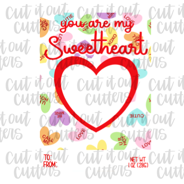 Sweetheart with Hearts- Cookie Cards - Digital Download