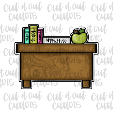 Teacher Desk & Books Cookie Cutter
