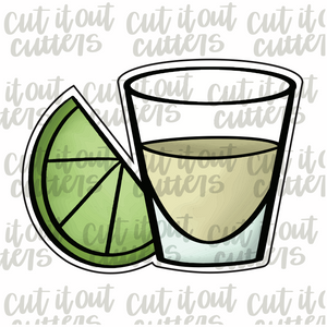 Tequila Shot & Lime Cookie Cutter