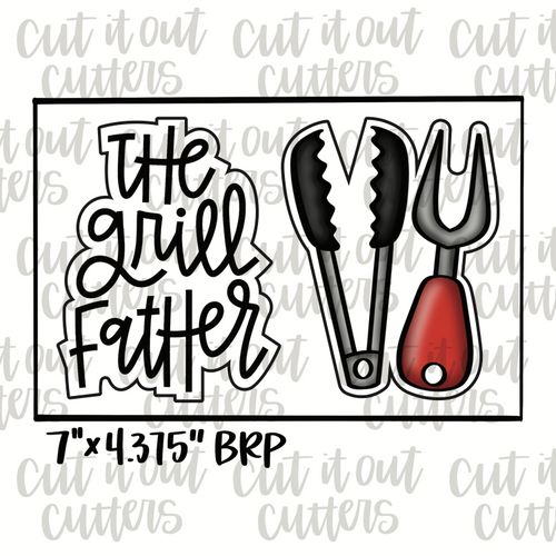 The Grill Father and Tools Cookie Cutter Set