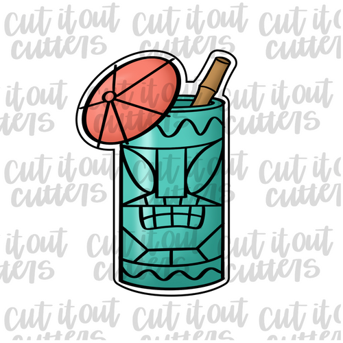 Tiki Drink Cookie Cutter