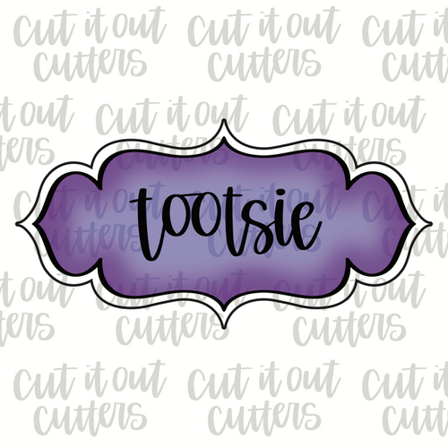 Tootsie Plaque Cookie Cutter