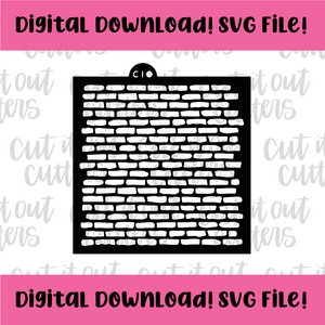 DIGITAL DOWNLOAD SVG File for Uneven Brick Stencil