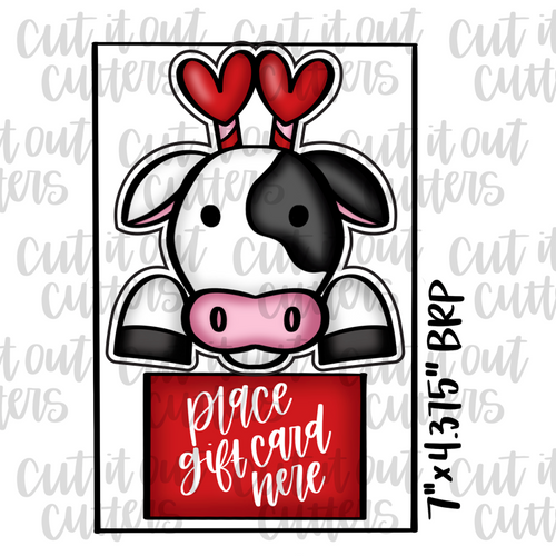 Gift Card Valentine Chicken Cow Cookie Cutter