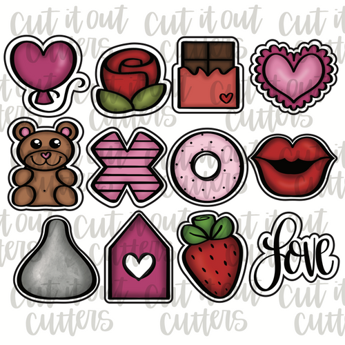 Valentine Minis Cookie Cutter Set