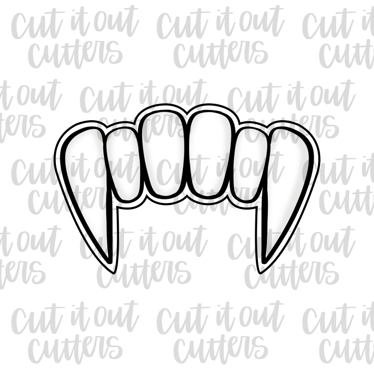 Vampire Fangs Cookie Cutter – Cut It Out Cutters