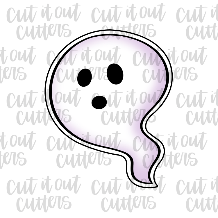 Wavy Ghost Cookie Cutter