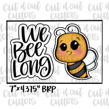 Load image into Gallery viewer, We Bee Long &amp; Fat Bee Cookie Cutter Set