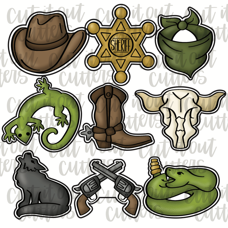 Wild West Mini Cookie Cutter Set