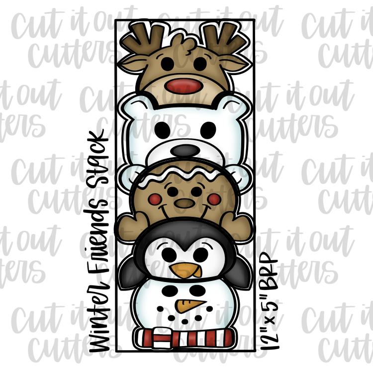 Winter Friends Stack Cookie Cutter Set