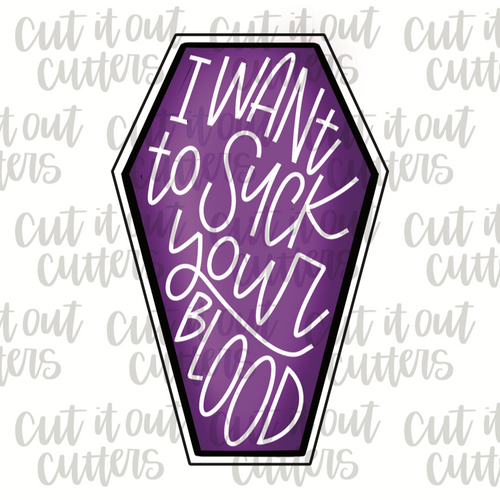Worded Coffin Cookie Cutter