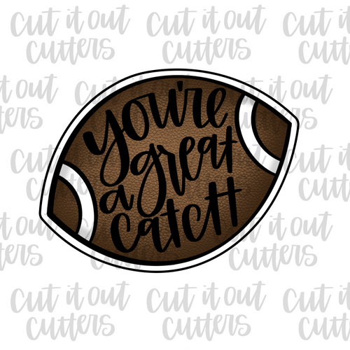 Worded Football Cookie Cutter