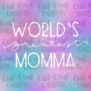 World's Greatest Momma - 2" Square Tags - Digital Download