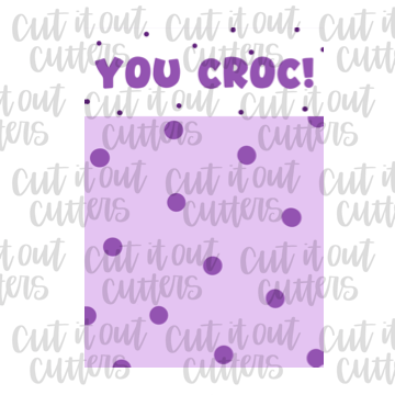 You Croc Purple- Cookie Cards - Digital Download