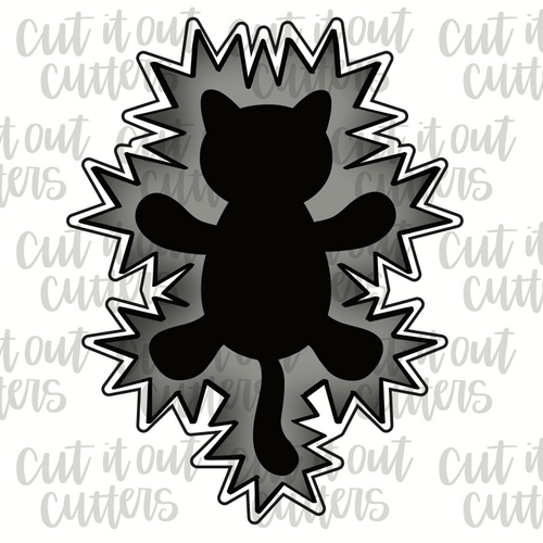 Zapped Cat Cookie Cutter