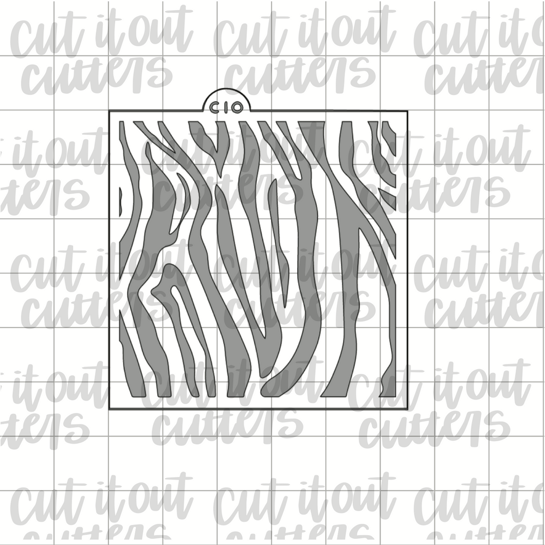 Tiger/Zebra Print Cookie Stencil – Cut It Out Cutters tiger-zebra-print-cookie-stencil-cut-it-out-cutters
