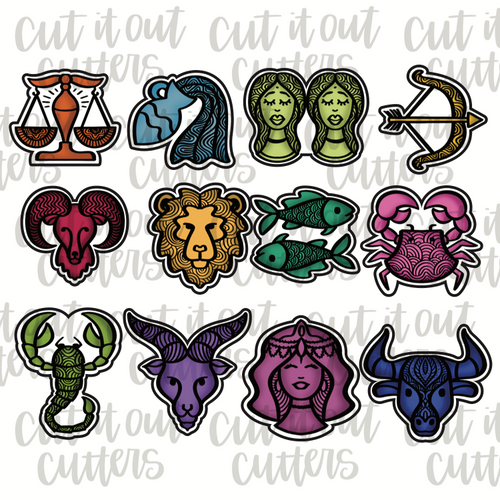 Zodiac Minis Cookie Cutter Set