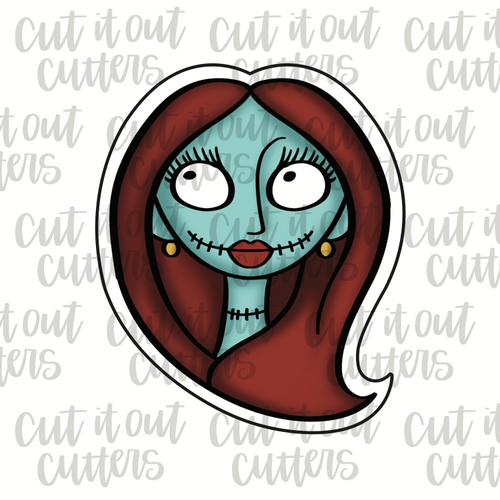 Zombie Woman Head Cookie Cutter